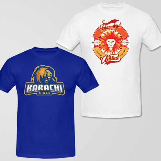 PSL Team T-Shirts Bundle: Islamabad United + Karachi Kings